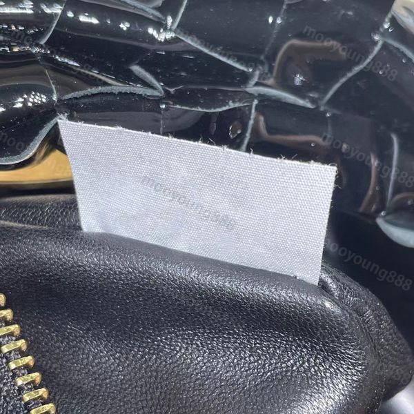 

10a tier mirror quality mini jodie bag luxury designers womens real patent leather black purse triangle zipper handbag classic lambskin 9t1e