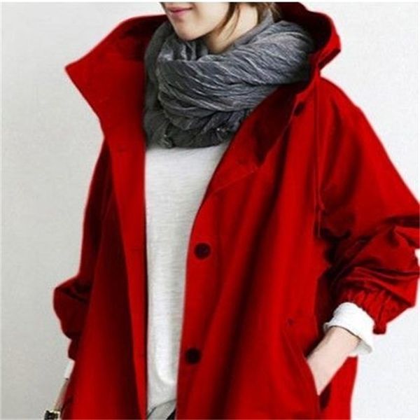 

women's trench coats solid overcoat female trench women fashion long coats and jacket women jacket hooded black trench coat 220924, Tan;black