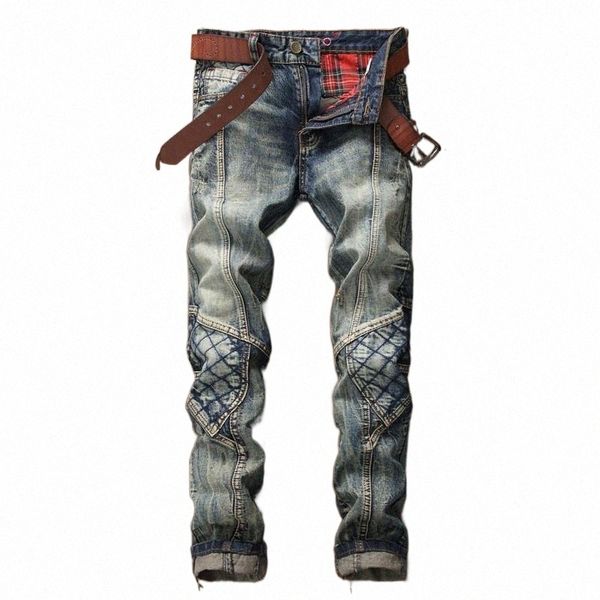 

men's jeans winter autumn mens clothing denim pant designer hole ripped oversized spring hip hop punk streetwear male 312s#, Blue