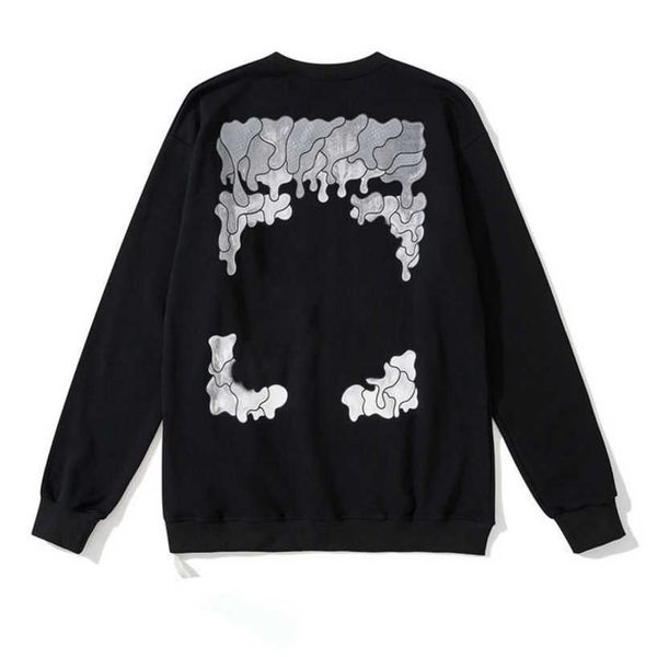 

fashion luxury men's pullover jackets sweatshirts brand offs hoodies women sweater men arrow cross letter print black white street tre, Black;brown