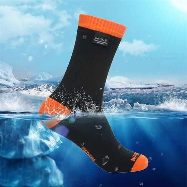 

men's socks waterproof breathable men and women socks merino wool thermal warm for hiking camping running cycling fishing seamless dexs, Black