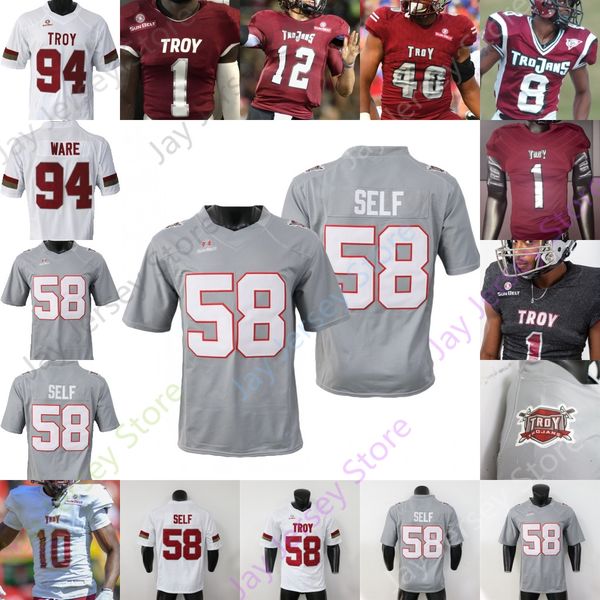 

troy trojans football jersey ncaa college demarcus ware gunnar watson kimani vidal barber johnson slocum jr. billingsley stoudemire harris w, Black;red