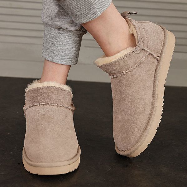

boot 's winter snow plus velvet warmth non slip shoes female outdoor plush ankle flat bottom ladies bread 220924, Black