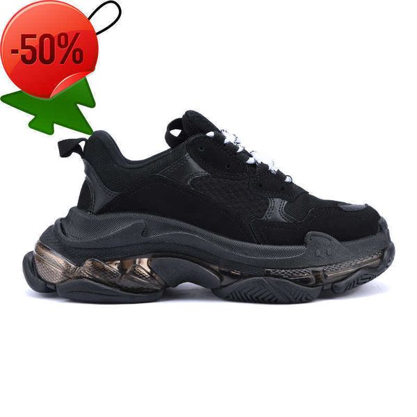 

basketball shoes triple s clear sole men women platform shoes fashion paris sneakers black white pink neon mens trainers casual