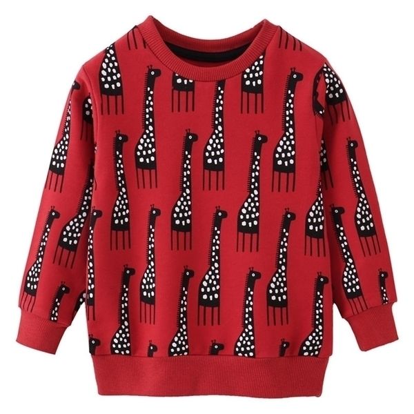 

pullover jumping meters arrival autumn spring boys girls sweatshirts animal print cartoon giraffe selling baby clothes 220922, Blue
