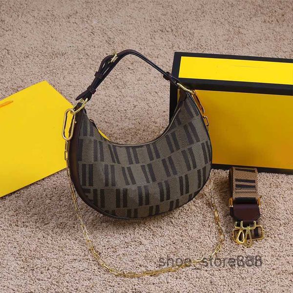 

evening bags axillary praphy bag new half moon crossbody bags plain cluth wallets women handbags purse removable chain shoulder strap botto