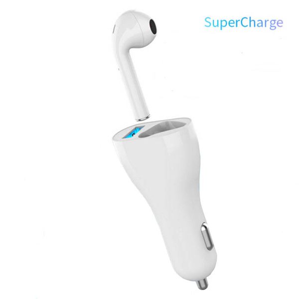 

multi-functional car charger cigarette lighter with wireless headphone