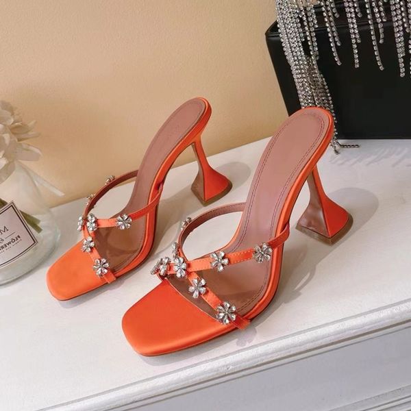 

muaddi begum amina crystal-embellished buckle stain open toe sandals tube heel sandals women's luxury designer dress shoes evening slin, Black