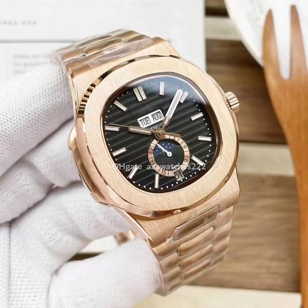 

men's watch precise steel case high hardness mineral glass quality fully automatic mechanical movement performance with band buckle bus, Slivery;brown