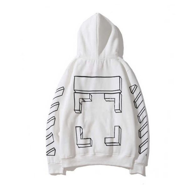 

women's fashion luxury jackets sweatshirts brand offs pullover tees hoodies women sweater men arrow cross letter print hoodie trend coa, Black;brown