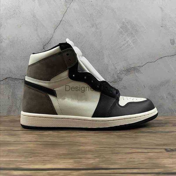 

authentic 1 dark mocha sail black women basketball shoes high og 1s men sports sneakers retro with box