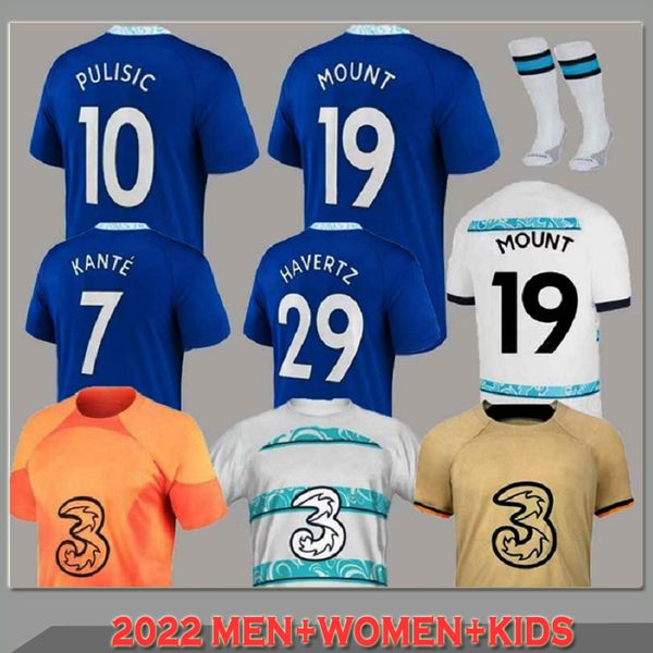 

22 23 soccer jersey pulisic mount havertz sterling jorginho 2022 2023 football shirt men kids women short sleeve koulibaly kante sports wear, Black;yellow