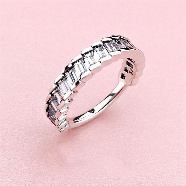 

whole-fashion cz diamond ring for pandora 925 sterling silver women's wedding ring original box set161u, Slivery;golden