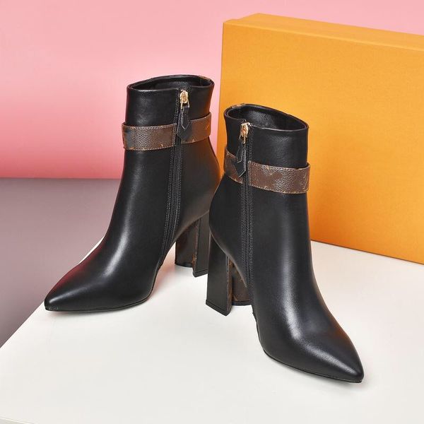 

designer plaque boots lace up platform ankle boot women nylon black leather combat boots high heel winter boot with box 0523