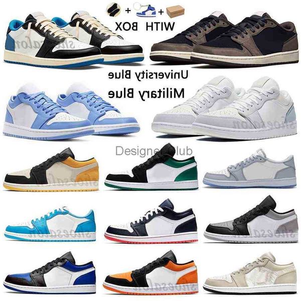 

shoes 1 low mens basketball shoes university react black cyber paris military blue unc 1s cactus jack bred toe women trainers sports