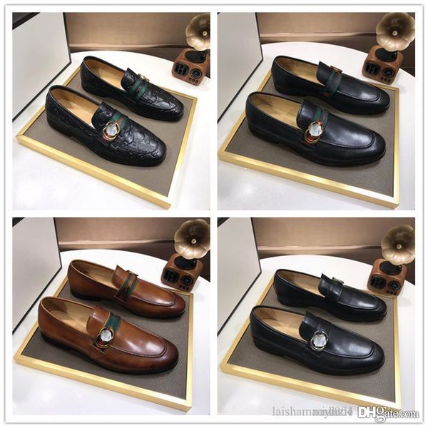 

luxury brand men formal g dress shoes genuine leather oxfords fashion retro shoes elegant work footwear business designer dresses shoe mens, Black