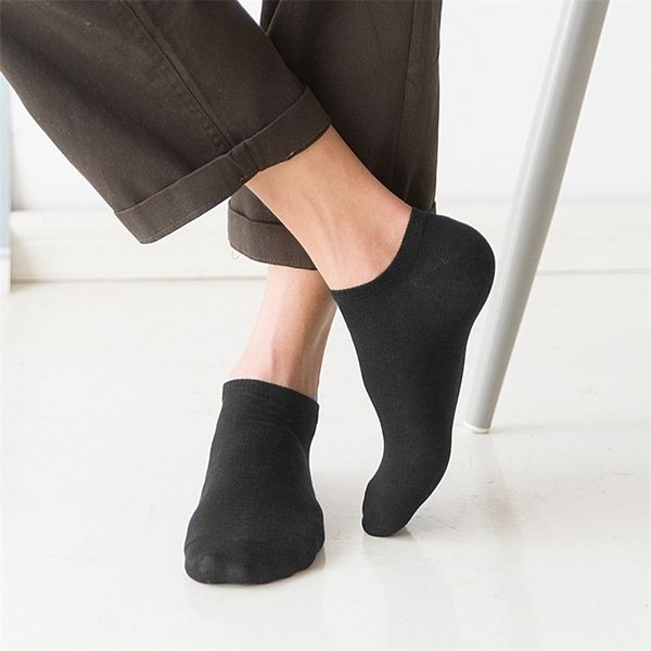 

men's socks 20 pieces10 pairslot low cut solid color black white gray breathable cotton sports male short women 220923