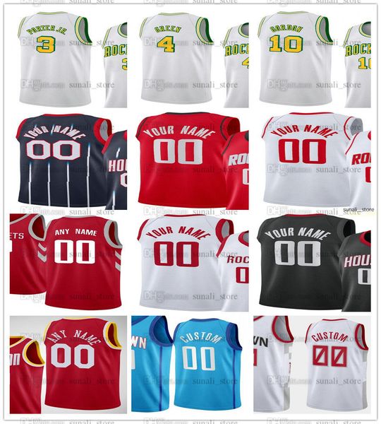 

2022-23 printed basketball 2 david nwaba jerseys 16 usman garuba 9 josh chriser 00 sterling brown daishen nix kj martin jabari smith jr. tar, Black;red