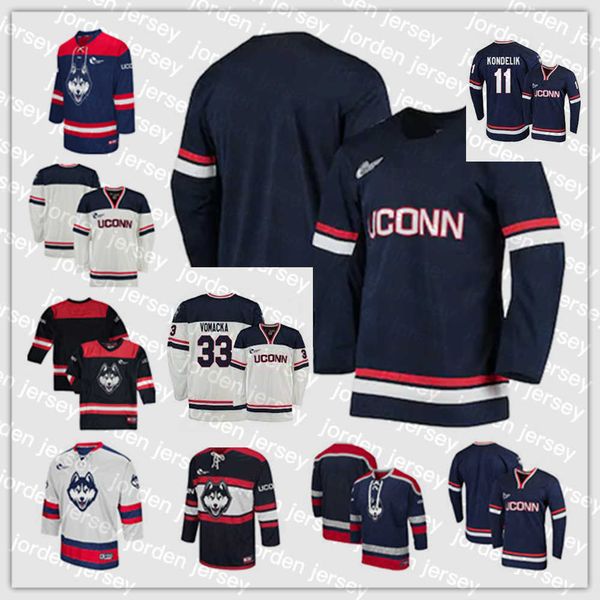 

new college hockey wears ncaa uconn huskies hockey jersey matt scherer sean erickson alex gerke matt grogan brant harris scott tomes brad sm, Black