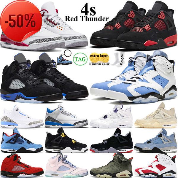 

men women basketball shoes 4s cardinal red thunder sail university racer blue 5s 6s unc white oreo black cat 4 bred patent hyper royal