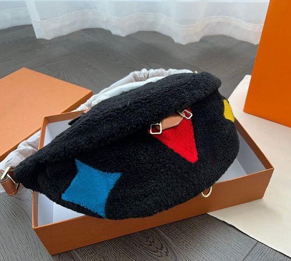 

luxury designers bags l lambs wool bumbag body shoulder high bum handbag crossbody fanny pack waist purse with box belt backpack