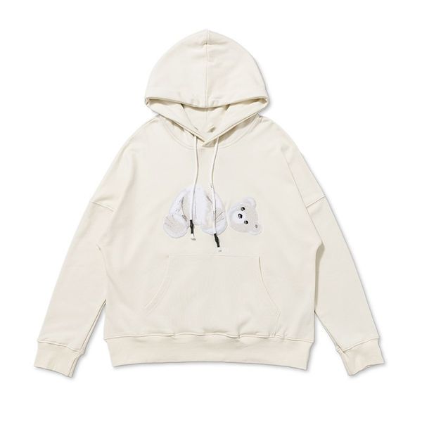 

womens hoodie new autumn and winter european american high street guillotine bear embroidery men's women's hoodie casual all-match, Black
