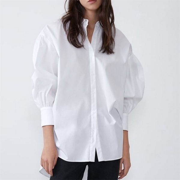 

women's blouses shirts stylish women long shirt spring fashion white and black blouse modern lady loose long sleeve shirts 220923