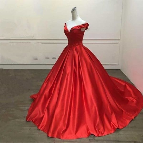 

party dresses elegant simple red prom dresses v neck ball gowns cap sleeve satin vestidos de formatura backless reflective dress 220923, White;black