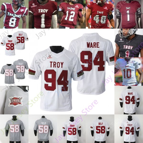 

troy trojans football jersey ncaa college demarcus ware gunnar watson kimani vidal jabre barber rajae' johnson slocum jr. billingsley s, Black;red