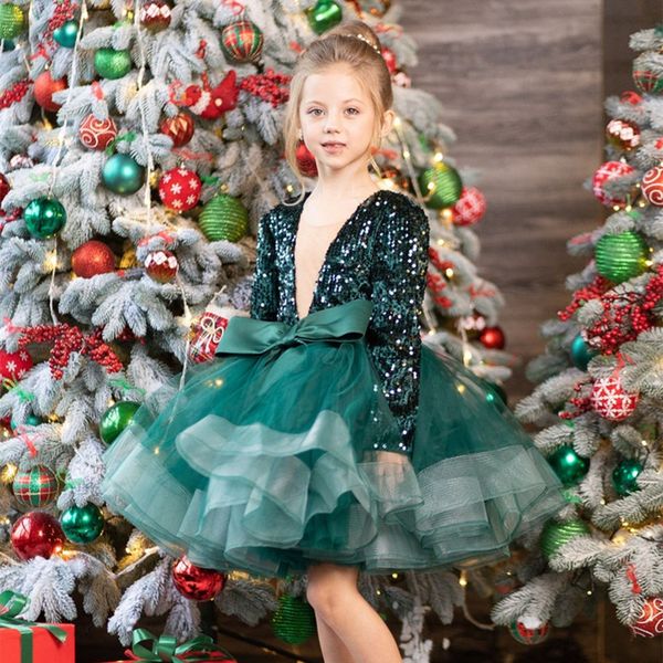 

lovely green red sequins beads girl' pageant dresses flower girl dresses holidays/birthday princess skirt custom size 2-14 f9250692 kn, White;red
