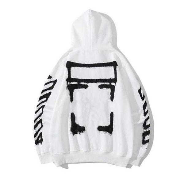 

women's luxury classic sweatshirts offs pullover shirts hoodies women black white sweater men arrow cross letter print hoodie tees coat