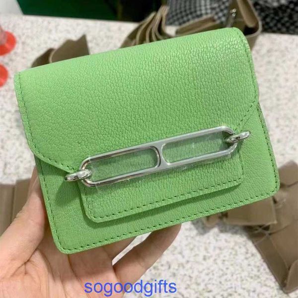 

womens roulis's designer herme bags genuine leather with strap shoulder handbags goat skin mini pig nose slim bag waist bag messenger m