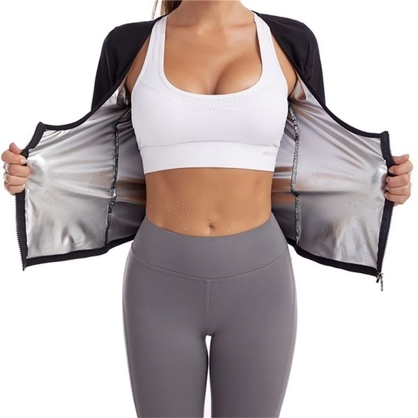 

women's shapers waist tummy women sauna vest thermo sweat shapewear tank slimming trainer corset gym fitness workout zipper 220923, Black;white