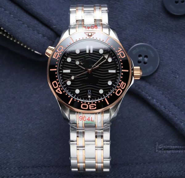 

jh mens watch designer watches for men waterproof 300m diving table 8800 fully automatic mechanical movement steel sapphire mirror g1, Slivery;brown