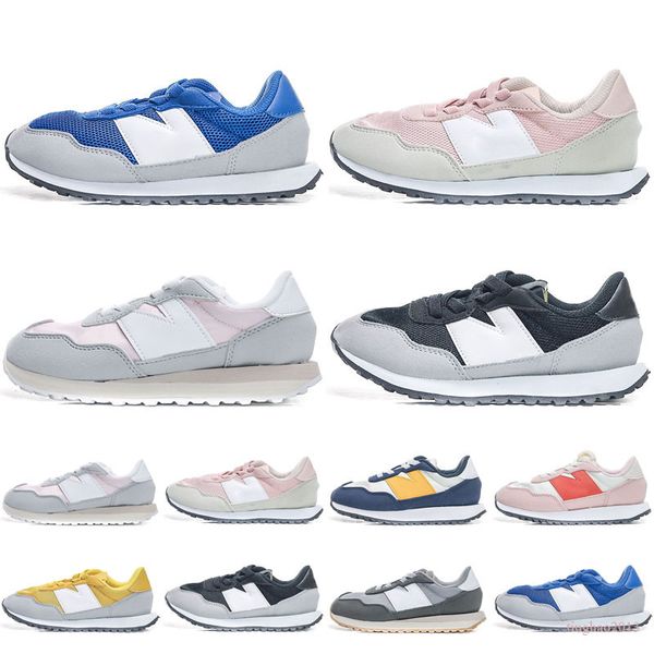 

designer 2022 kids running shoes n327 b327 sea salt yuanzu gray color women casual sneakers retro lightweight low state 24-39