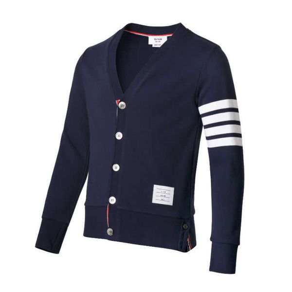 

2022 fashion brand spring autumn hooded sweatershirts tb cotton jacket men women couple clothing casual sportswear coat, Black