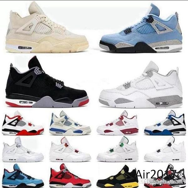 

2022 jumpman university blue 4s men basketball shoes white oreo paris metallic purple sandals cat shimmer taupe haze sneakers trainers yssv2, Black