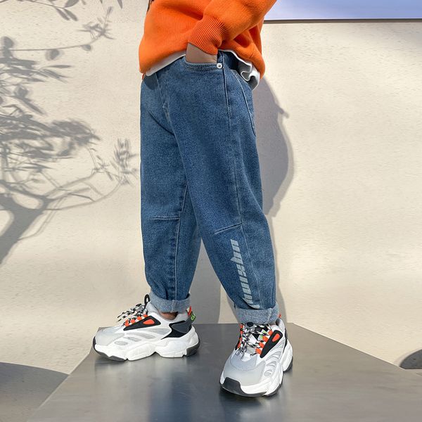 

jeans ienens kids boys clothes pants children wears denim clothing baby gril trousers bottoms 4 5 6 7 8 9 10 11 years 220923, Blue