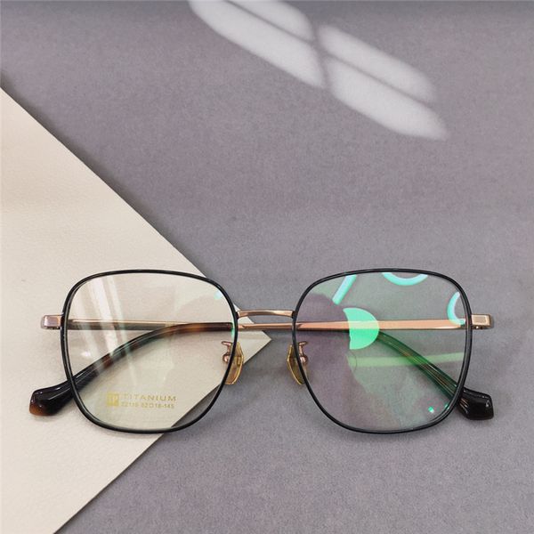 

optical eyeglasses for men women retro 22119 style anti-blue light lens plate titanium frame with box, White;black