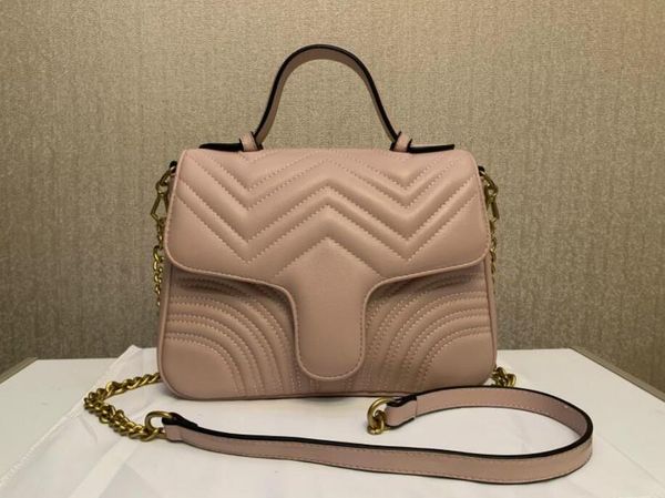 

fashion women crossbody bag lady marmont bags genuine leather handbags purses tote shoulder bags v wave pattern totes