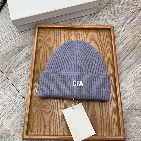 

fashion cashmere knitted baseball cap letter designer beanie hat men women street tide hat solid color ball caps bucket hats 12 color, Blue;gray