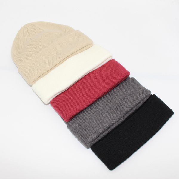 

autumn winter solid color beanies for men women skull caps hats, Blue;gray