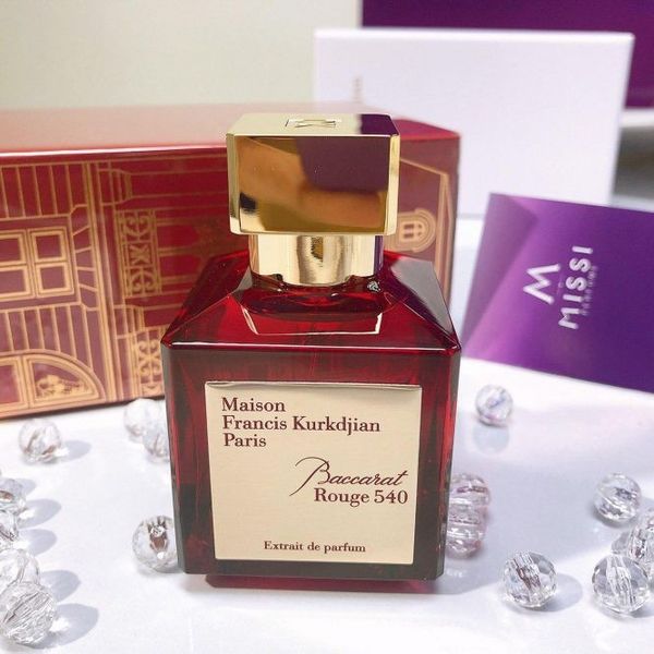 

in stock baccarat perfume 70ml maison bacarat rouge 540 extrait eau de parfum paris fragrance man woman cologne spray long lasting smell 256