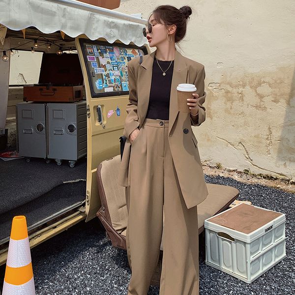 

women's suits blazers highend professional suit female autumn temperament formal dress loose suit twopiece casual western style yq511 2, White;black