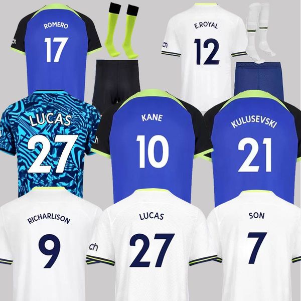 

22 23 soccer jerseys kane son hojbjerg son kulusevski perisic football shirt 2022 2023 richarlison lucas dele romero bryan spence dier spurs, Black;yellow