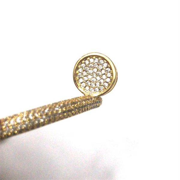 

fashion cuff bracelet women 18k gold plated love bangle full diamond bracelets jewelry for gift 16 5cm without box237k, White