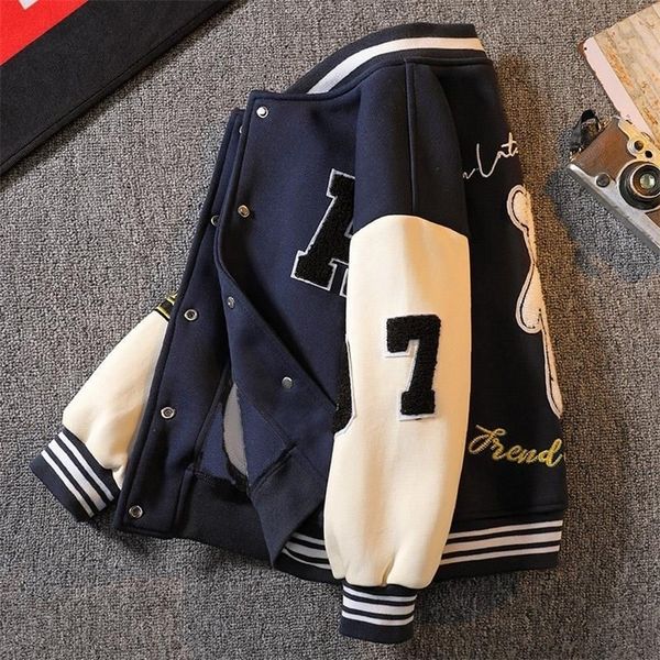 

jackets spring autumn kids coat for boys clothes 8 years teenage boy causal jacket bears children clothing outfits 4-14 years 220923, Blue;gray