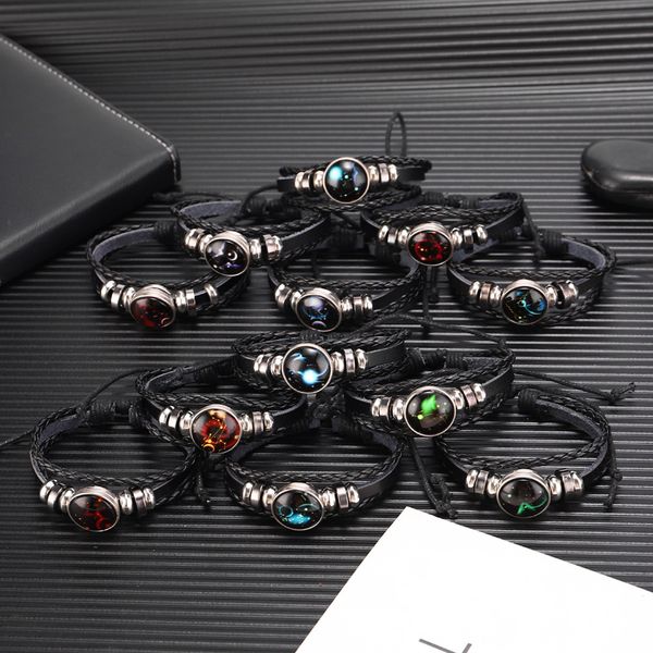 

twelve constellations bracelet jewelry bracelets glow jelly love bangle designer chains clovers necklace men tennis mens luxury van bangles, Golden;silver