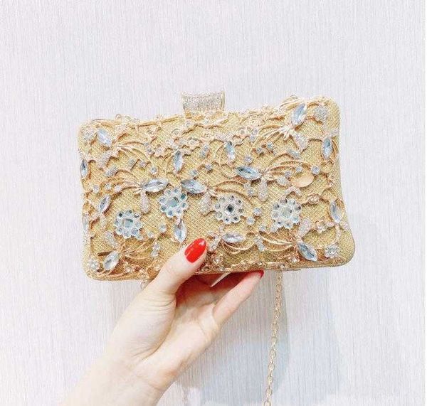 

fashion women evening clutch bag handbags female day clutch wedding purse party banquet pink / gold / black chain shoulder bags frame