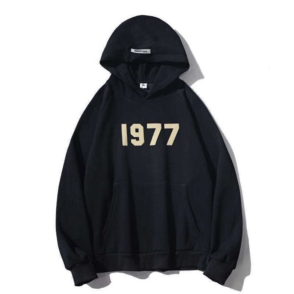 

hoodies autumn american vibe small crowd high street 1997 digital national trend oversize hooded long sleeve sweater for men and women, Black